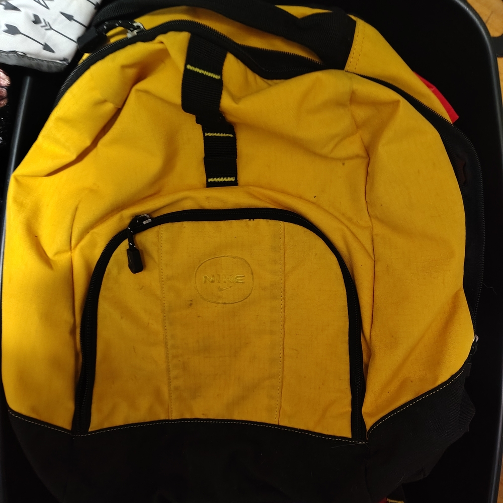 Nike Yellow and Black Backpack